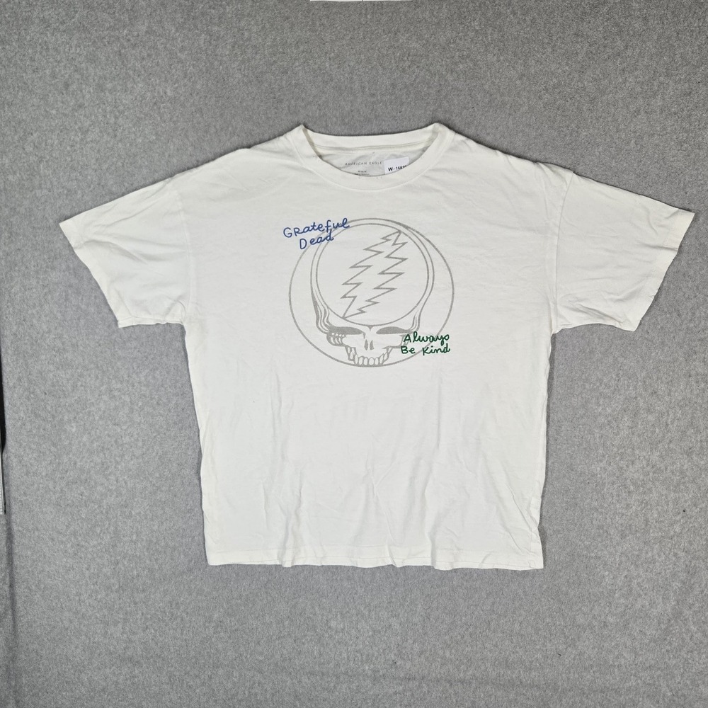 Grateful Dead x American Eagle Women Shirt M White Always Be Kind Oversized READ